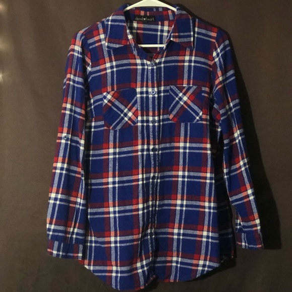 Blue plaid shirt - Picture 1 of 3